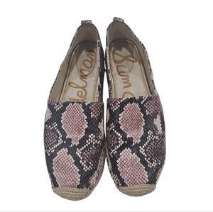 Sam Edelman Women's Shoes Khloe Leather Loafer Size 8 Pink Phython Reptile